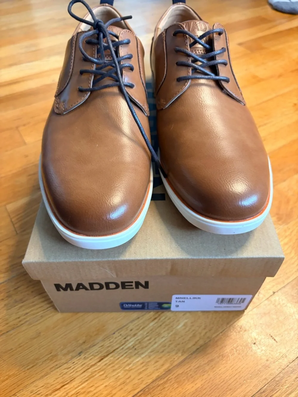 Steve Madden Tan Brown Leather Derby Shoes